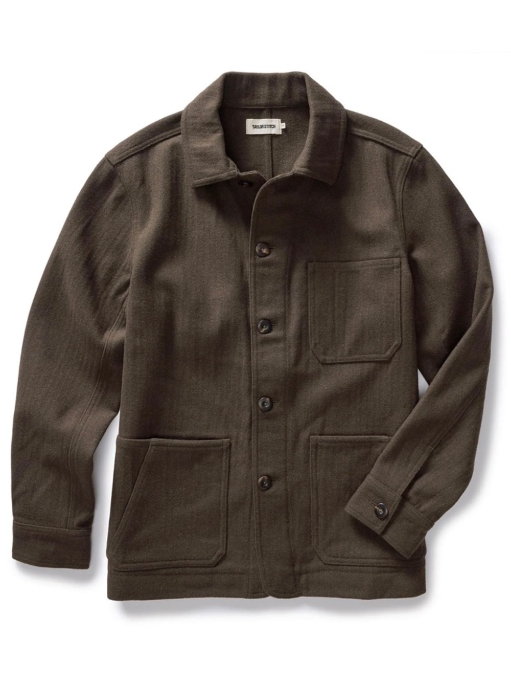 TAYLOR STITCH The Ojai Jacket in Army Herringbone Wool - 40